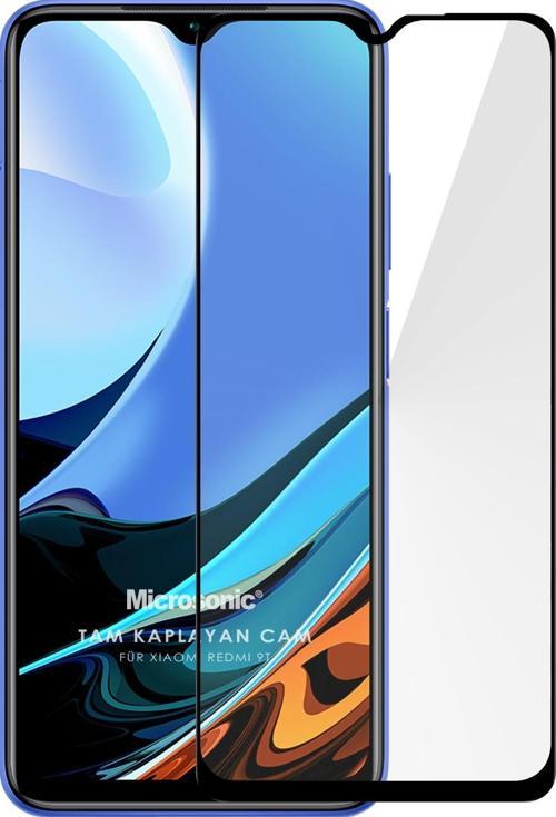 Xiaomi Redmi 9T Tam Kaplayan Temperli Cam Ekran Koruyucu Siyah