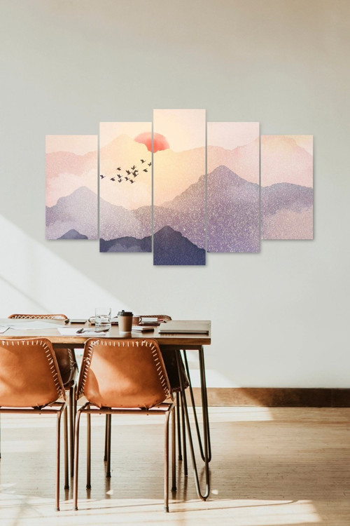 Büro Ev Ofis Dekoru için 60x100CM 5PARÇA Mdf Anonim Manzaralı Tablo No8