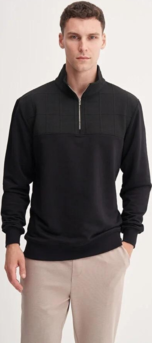Premium Regular Fit Dik Yaka Mevsimlik 3 İplik Sweatshirt-53415
