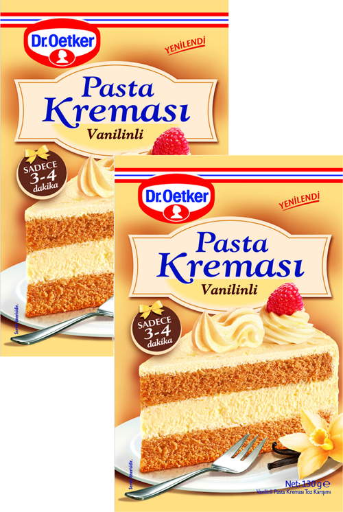 Vanilinli Pasta Kreması 130 gr x 2 Adet