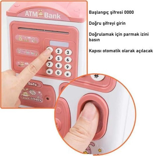 Parmak İzi ve Şifreli Elektronik ATM Kumbara