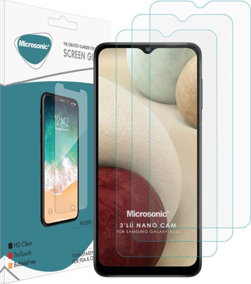 Samsung Galaxy A02s Screen Protector Nano Glass Cam Ekran Koruyucu (3'lü Paket)