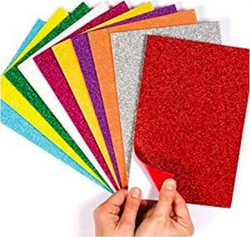 Eva A4 Simli Yapışkanlı Eva 10'lu Karışık Renk