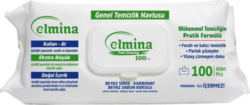Genel Temizlik Havlusu 100'LÜ Sirke-Karbonat Beyaz Sabun