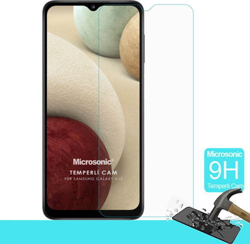 Samsung Galaxy A12 Tempered Glass Cam Ekran Koruyucu