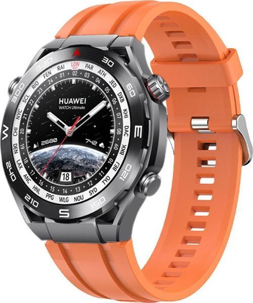 Huawei Watch Ultimate Kordon, Silicone Sport Band Turuncu