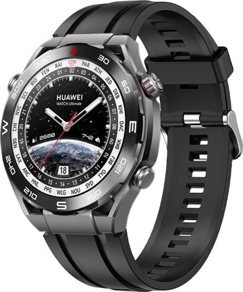 Huawei Watch Ultimate Kordon, Silicone Sport Band Siyah