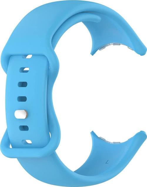 Google Pixel Watch Kordon, Silicone Sport Band Mavi