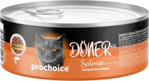 Döner Bites Sos İçinde Somonlu Yetişkin Konserve Kedi Maması 6 Adet-70 Gr