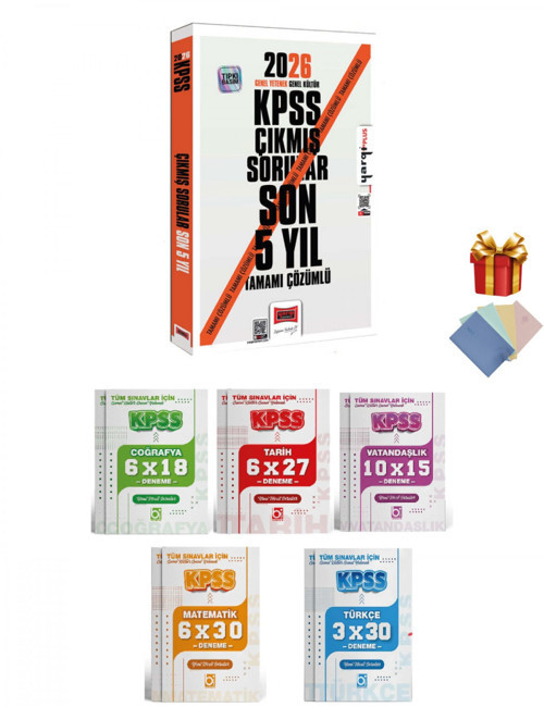 Yargı 2026 KPSS GK-GY Tüm Dersler Son 5 Yıl Çıkmış Sorular ve Deneme Seti 6 Kitap Yargı ve Bigelio Y
