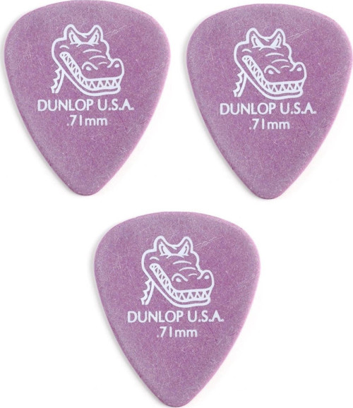 Jim Dunlop 417R.71 3 Adet Gitar Penası Gator Grip (0.71mm)