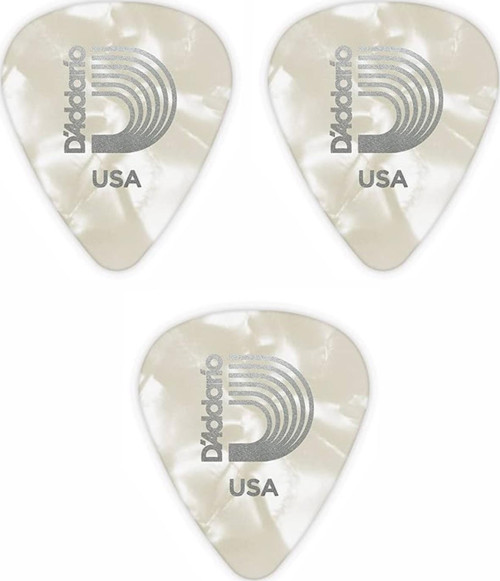 Daddario 1CAP4-WH 3 Adet Gitar Pena 0.70 mm Beyaz Medium