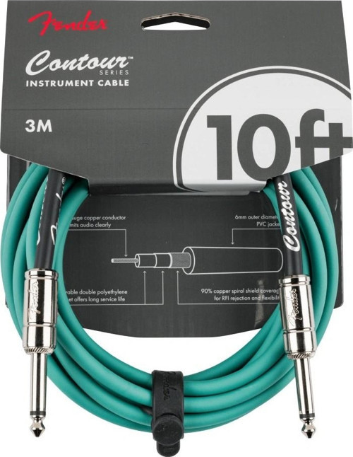 Contour Serisi 3 mt. Gitar Kablosu Sherwood Green Enstrüman Kablosu