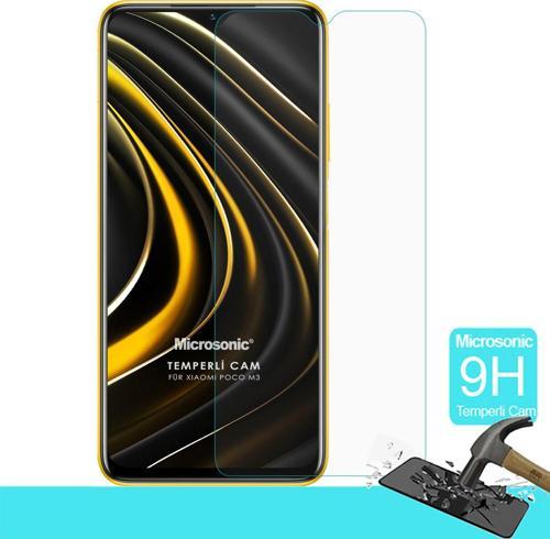 Xiaomi Poco M3 Tempered Glass Cam Ekran Koruyucu