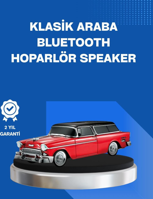 Retro Araba Şekilli Kablosuz Bluetooth Hoparlör