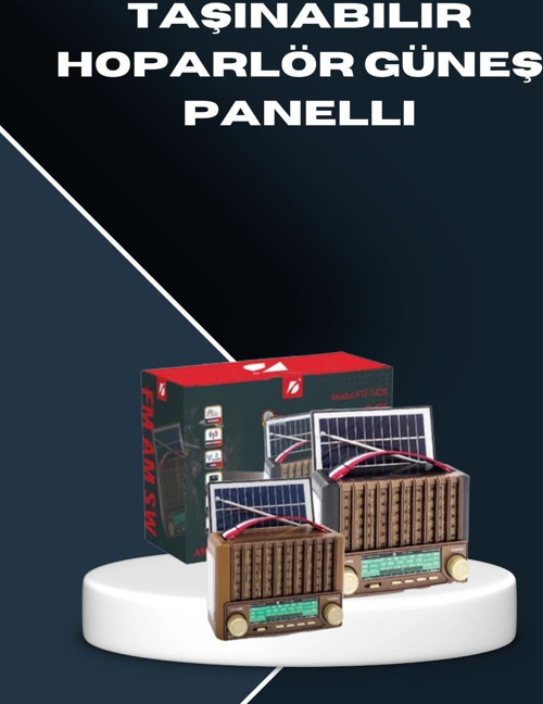 Çok Fonksiyonlu Solar Radyo Bluetooth USB SD Kartlı Taşınabilir Hoparlör