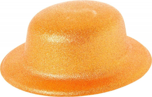 Turuncu Renk Simli Melon Yuvarlak Parti Şapkası 24x26 Cm