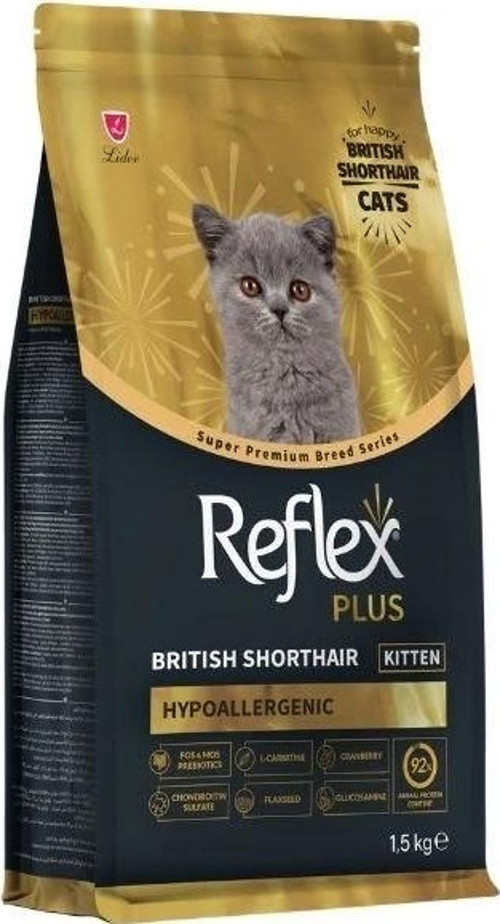 Reflex Plus British Shorthair Tavuklu ve Kızılcıklı Yavru Kedi Maması 1.5 Kg