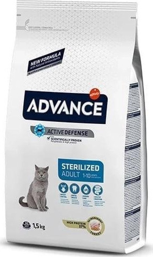 Advance Sterilised Hindili Yetişkin Kısırlaştırılmış Kedi Maması 1.5 Kg