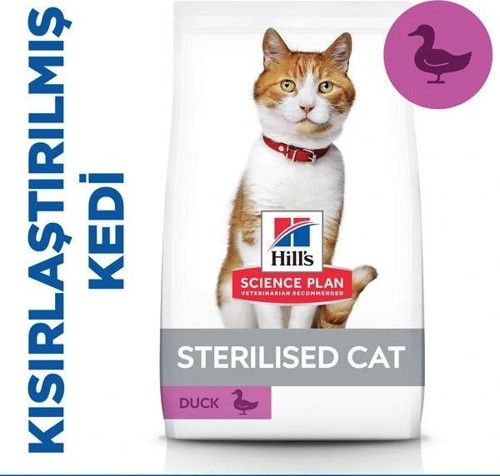 Hills Young Sterilised Ördekli Kısırlaştırılmış Kedi Maması 8+2 Kg