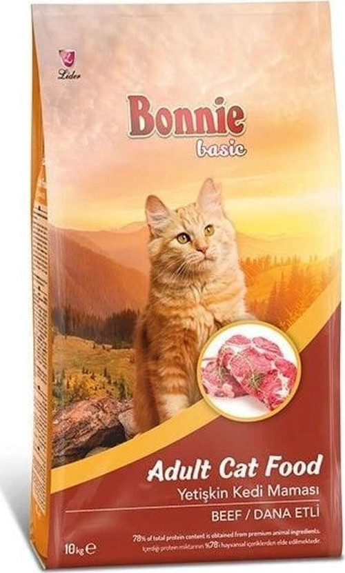 Bonnie Basic Biftekli Yetişkin Kedi Maması 10 Kg