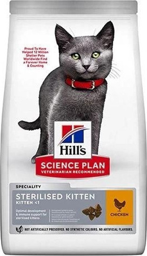 Hills Sterilised Kitten Tavuklu Kısırlaştırılmış Yavru Kedi Maması 10 Kg