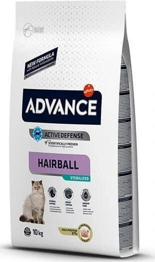 Advance Hairball Tüy Yumağı Önleyen Hindili Kısır Kedi Maması 10 Kg