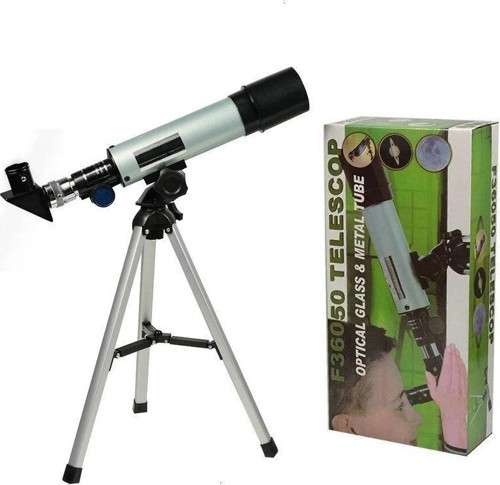 50x360 Mini Teleskop Kara Uzay Teleskobu Aliminyum Gövde Tripodlu