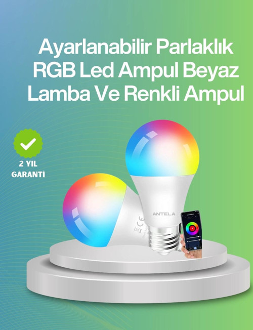 9 Watt Beyaz Işık ve Renk Ayarlı Akıllı LED Ampul