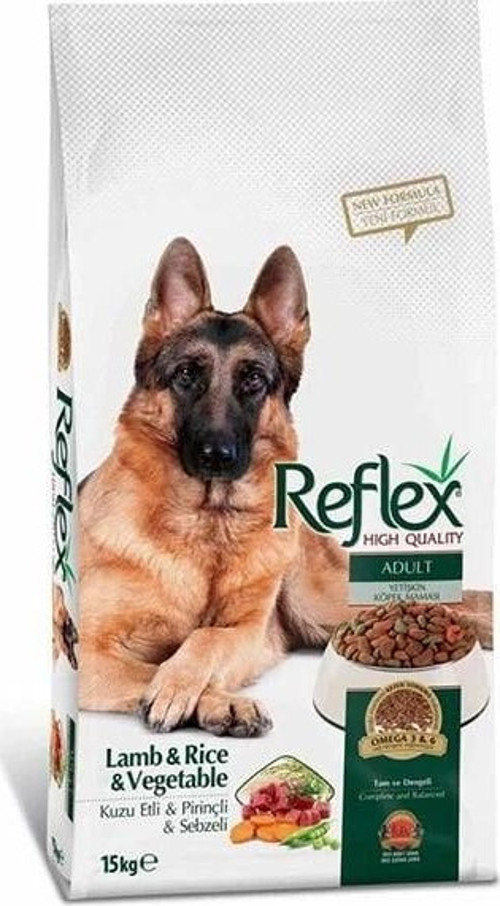Reflex Adult Kuzu ve Pirinçli Sebzeli Yetişkin Köpek Maması 15 Kg