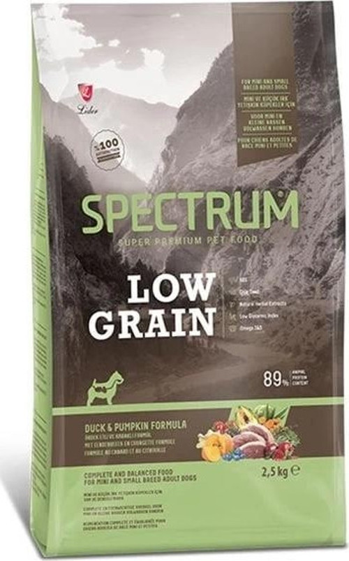 Spectrum Düşük Tahıllı Ördekli ve Bal Kabaklı Küçük Irk Yetişkin Köpek Maması 2.5 Kg