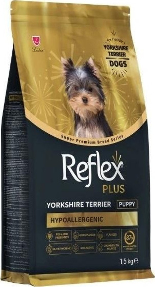 Reflex Plus Yorkshire Terrier Hypoallergenic Tavuklu Yavru Köpek Maması 1.5 Kg