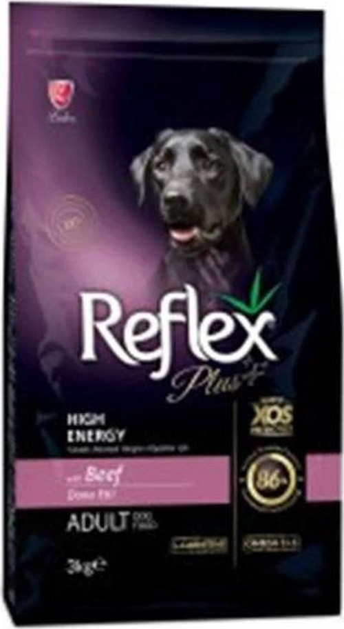 Reflex Plus Biftekli High Energy Yetişkin Köpek Maması 3 Kg