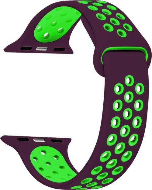 Apple Watch Series 7 41mm Rainbow Sport Band Kordon Mor Yeşil