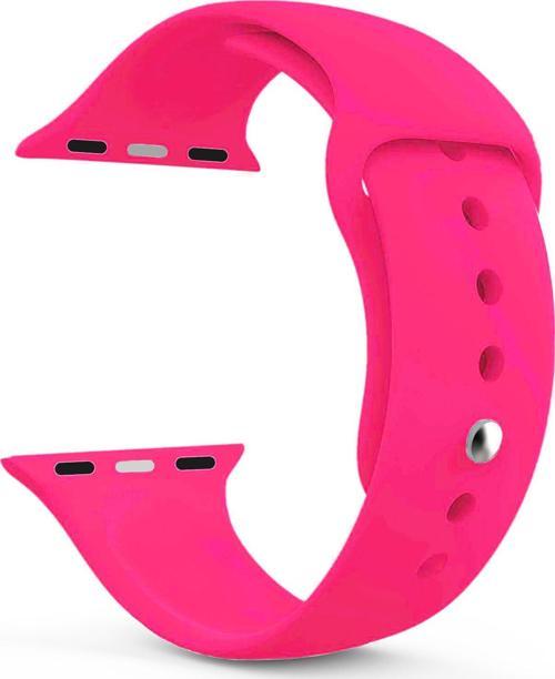 Apple Watch Series 7 41mm Silikon Kordon Koyu Pembe