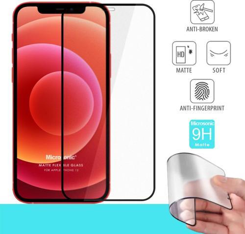Apple iPhone 12 Seramik Matte Flexible Ekran Koruyucu Siyah
