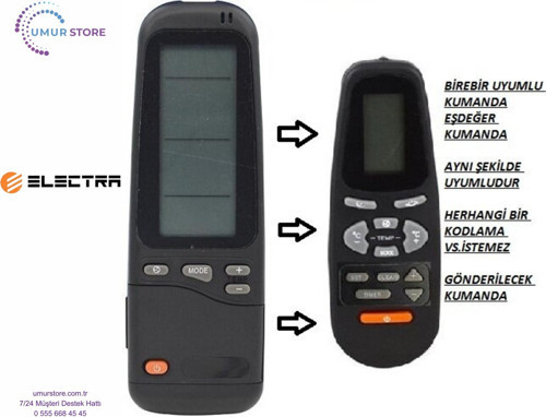 Electra RC-41 RC Uyumlu Klima Kumandası