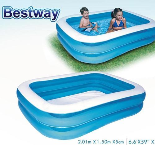 Su Pompalı-Bestway 54005, Büyük Şişme Aile Havuzu-201x150x51cm