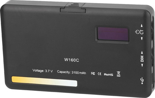 W160C Bicolor LED Video Işığı – Ayarlanabilir Parlaklık & Renk Sıcaklığı, USB-C, 3100mAh Batarya