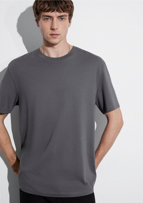 Antrasit Gri Tişört - Bol ve Rahat Kesim