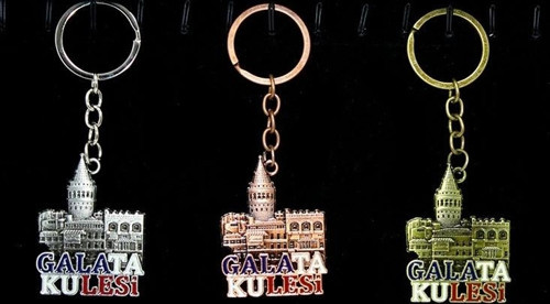 Metal Galata Kulesi Anahtarlık Alk2212