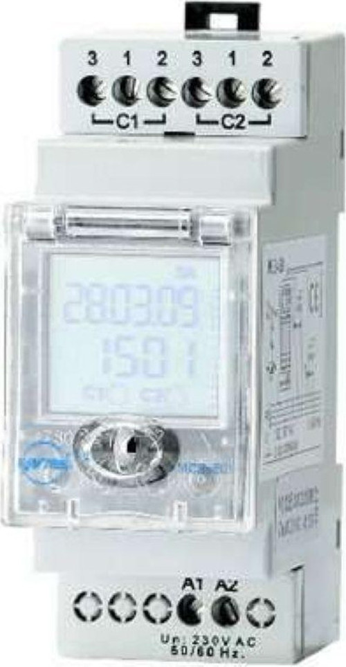 Mcb-50 Dijital Zaman Saati 8A 2Röle Çıkş, M1135