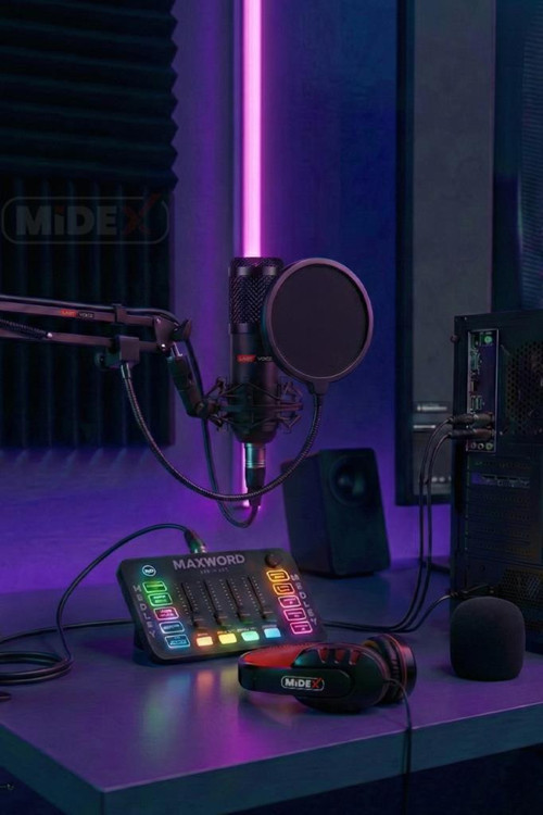 Arcade Pack-1 MEDLEY Ses Kartı ve BM-800 Mikrofon Gaming Canlı Yayın Stüdyo Seti