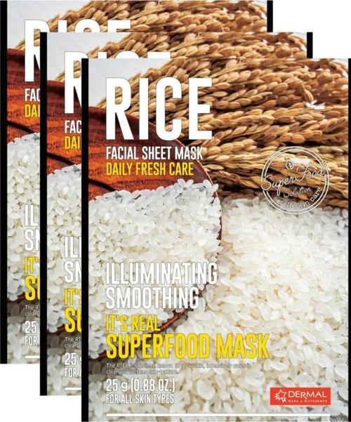 Aydınlatıcı ve Pürüzsüzleştirici Pirinç Maskesi 25 gr 3'lü Set