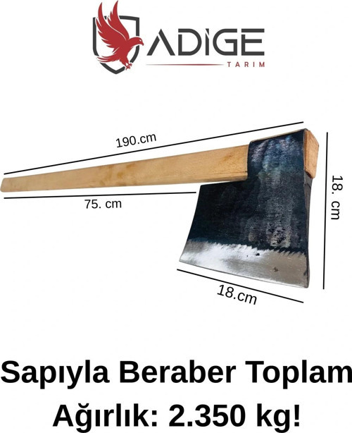 Yassı Odun Kesme Baltası Saplı 2.350 Kg