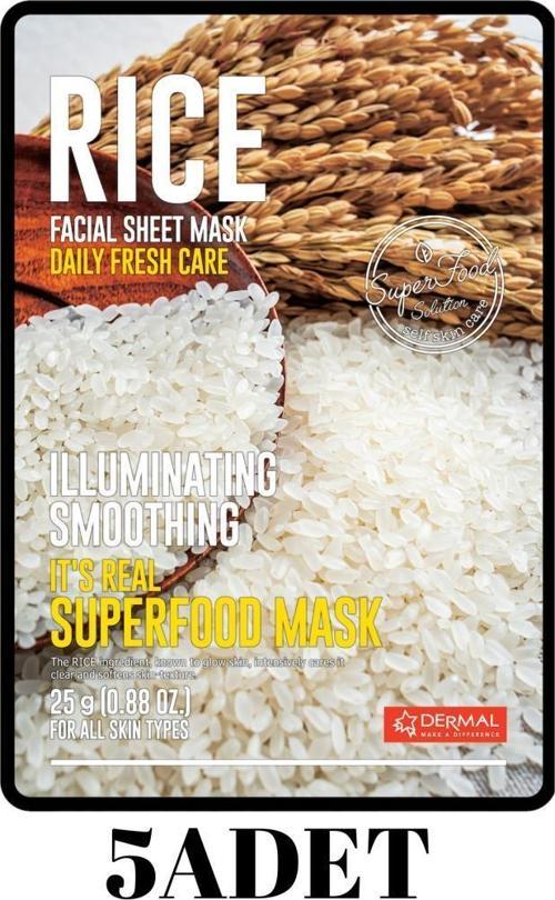 Superfood Pirinç Yüz Maskesi I Aydınlatıcı ve Pürüzsüzleştirici 5 Adet
