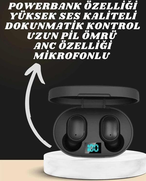 Dijital Göstergeli Kulaklık ve 7 Kordonlu Akıllı Saat Android ve İOS Uyumlu Uyku Takibi Sesli Görüşm