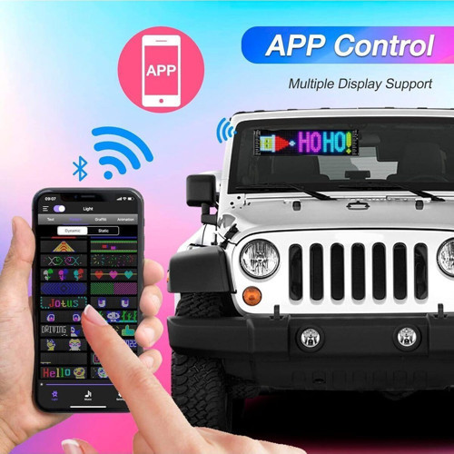 Led Matrıx Panel Bluetooth Ve Kumanda Programlanabilir Esnek Reklam Araç Ev Parti