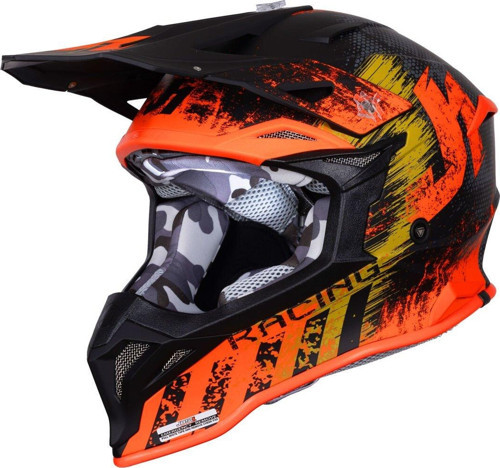 J39 Storm Off-Road Kaskı Siyah Oranj
