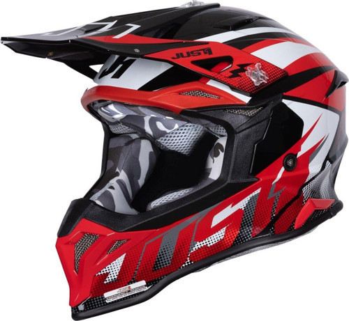 J39 Revo Off-Road Kaskı Kırmızı Siyah